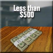 Less than $500