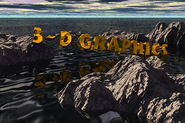 3-D Graphics in water