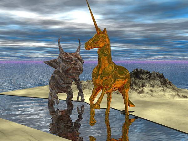 Demon with Unicorn