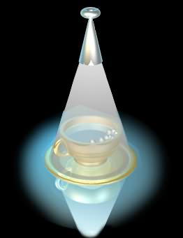 Spotlight on a cup