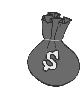 Money coming out of bag