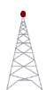 Tower with soundwaves